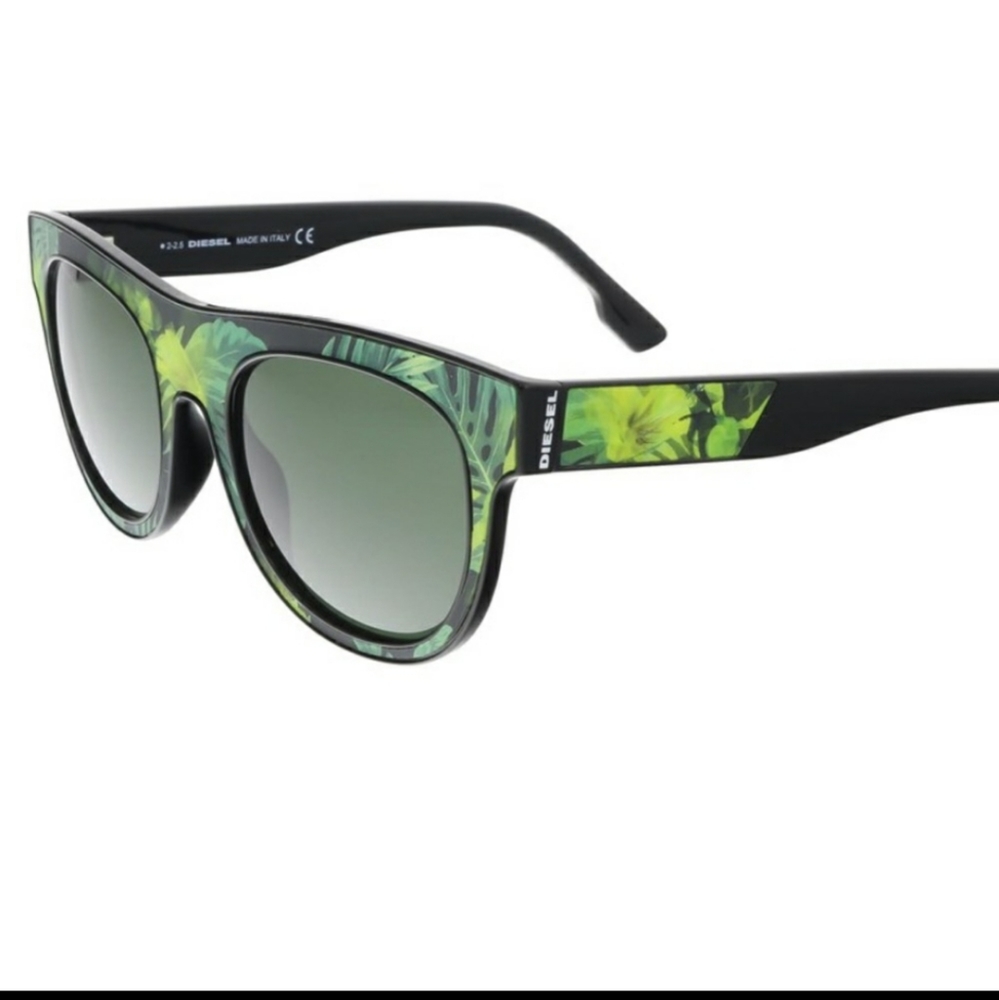Diesel Green Fern Square Sunglasses